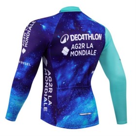 Maglia 2024 Decathlon Ag2r Manica Lunga Blu